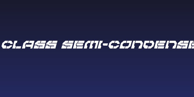 Pulsar Class Semi-Condensed Italic Social Header