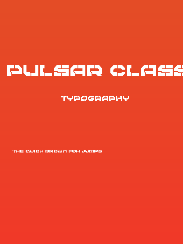 Pulsar Class Semi-Condensed Poster