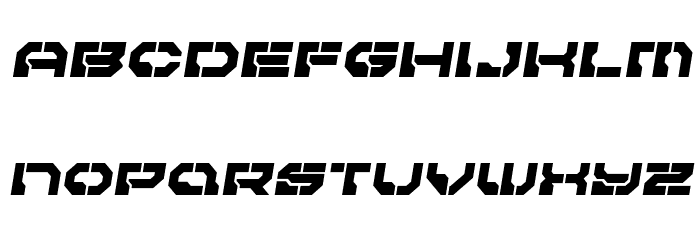 Pulsar Class Semi-Italic Font LOWERCASE