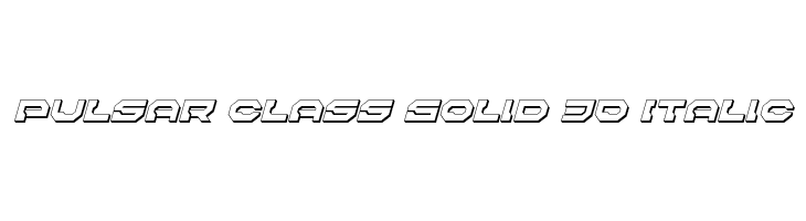Pulsar Class Solid 3D Italic  Fuentes Gratis Descargar