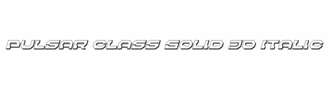 Pulsar Class Solid 3D Italic 