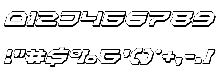 Pulsar Class Solid 3D Italic Font OTHER CHARS