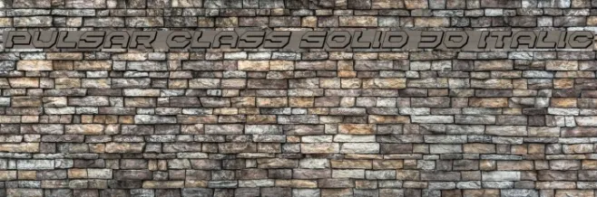 Pulsar Class Solid 3D Italic Example 2