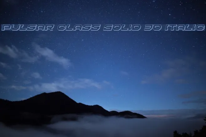Pulsar Class Solid 3D Italic Example 3