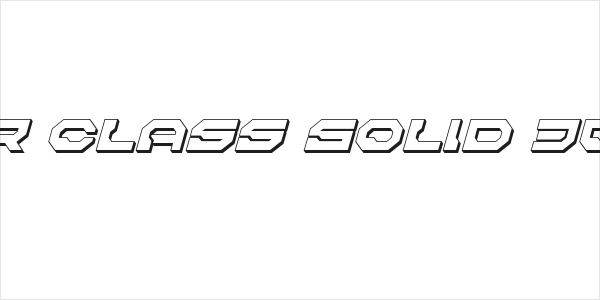 Pulsar Class Solid 3D Italic Logo