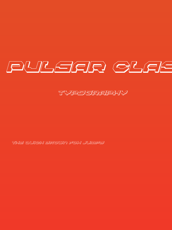 Pulsar Class Solid 3D Italic Poster