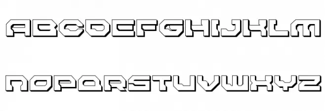 Pulsar Class Solid 3D Schriftart Groß
