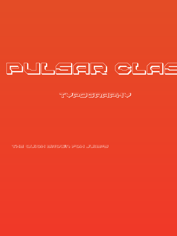 Pulsar Class Solid 3D Poster