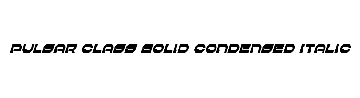 Pulsar Class Solid Condensed Italic  لخطوط تنزيل