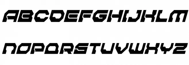 Pulsar Class Solid Condensed Italic फ़ॉन्ट अपरकेस