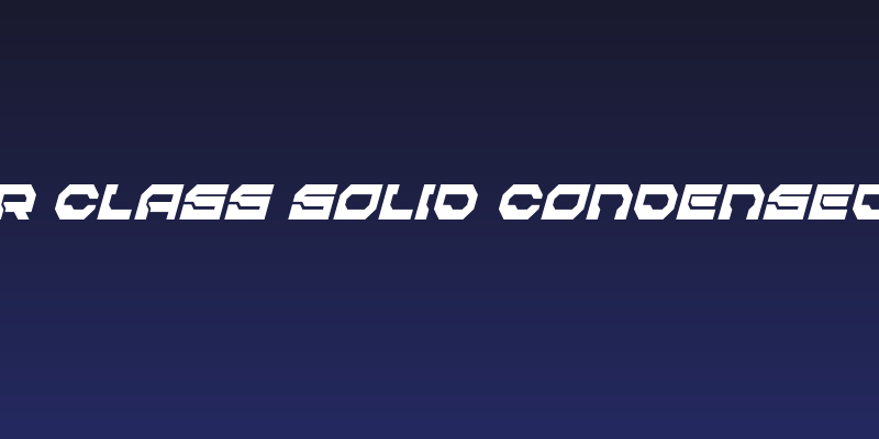 Pulsar Class Solid Condensed Italic Social Header