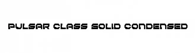 Pulsar Class Solid Condensed 