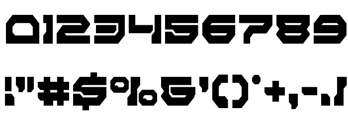 Pulsar Class Solid Condensed Font OTHER CHARS