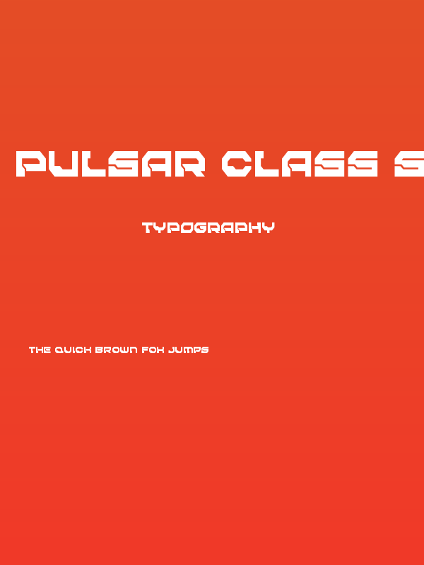 Pulsar Class Solid Condensed Poster