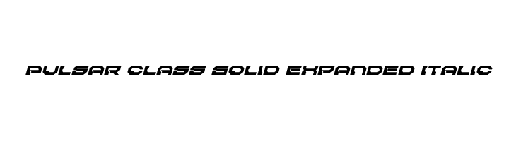 Pulsar Class Solid Expanded Italic  font caratteri gratis