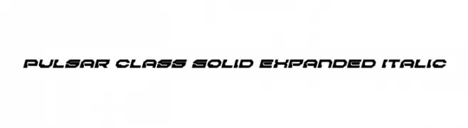 Pulsar Class Solid Expanded Italic 