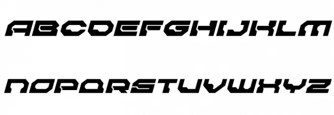 Pulsar Class Solid Expanded Italic Caratteri MAIUSCOLE