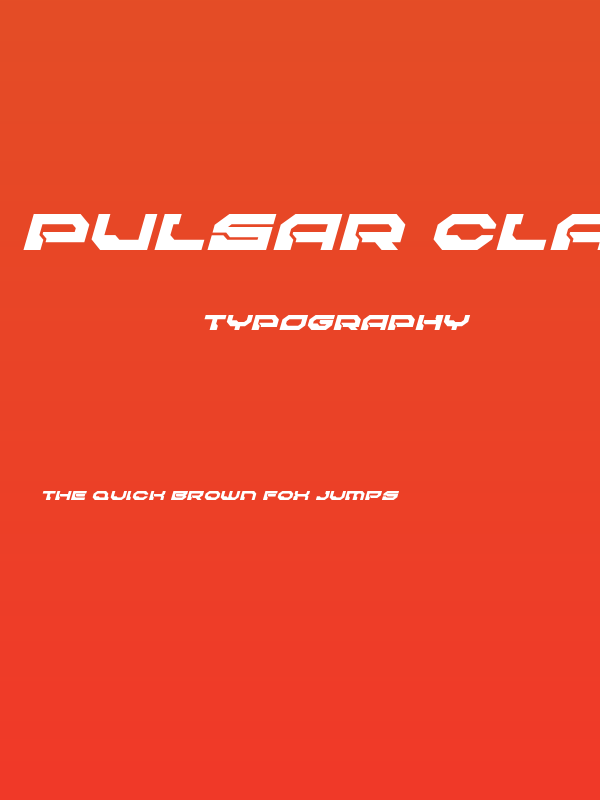 Pulsar Class Solid Expanded Italic Poster