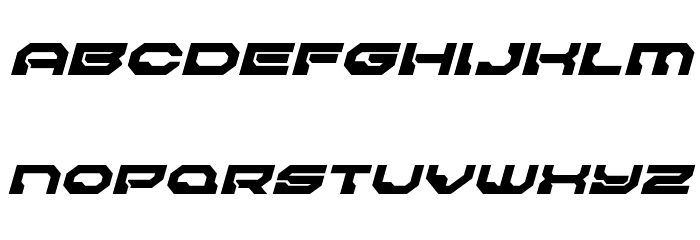 Pulsar Class Solid Expanded Italic Font LOWERCASE