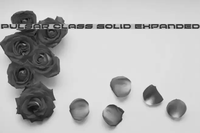 Pulsar Class Solid Expanded Font examples