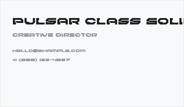 Pulsar Class Solid Expanded Business Card