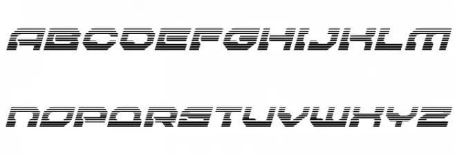 Pulsar Class Solid Gradient Italic फ़ॉन्ट अपरकेस