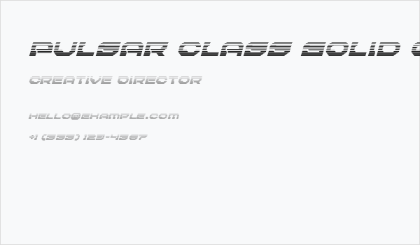 Pulsar Class Solid Gradient Italic Business Card