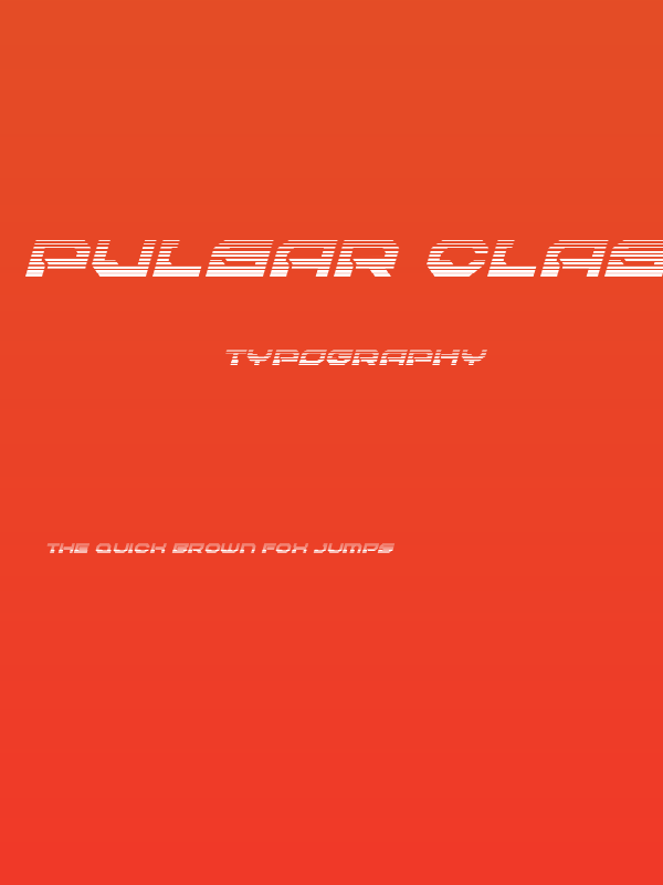 Pulsar Class Solid Gradient Italic Poster