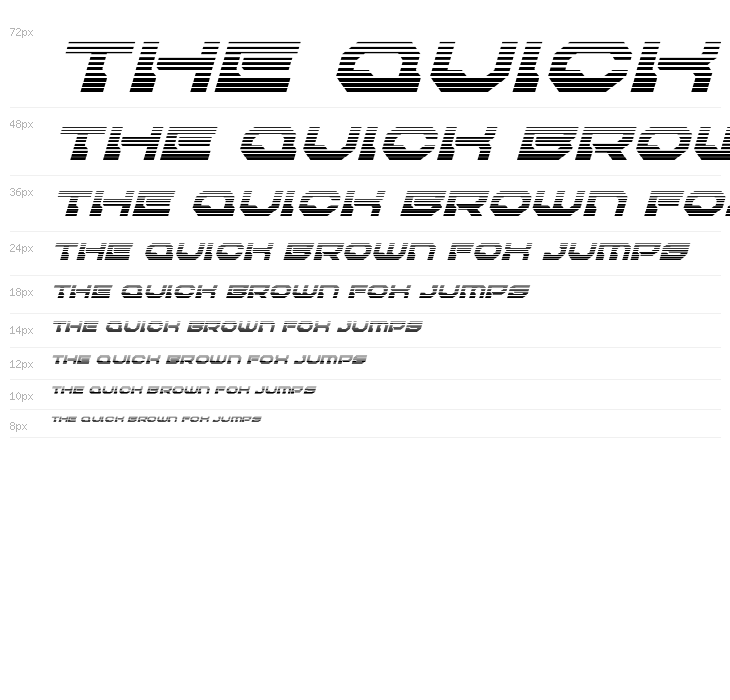 Pulsar Class Solid Gradient Italic Waterfall