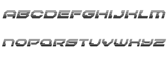 Pulsar Class Solid Gradient Italic Font LOWERCASE