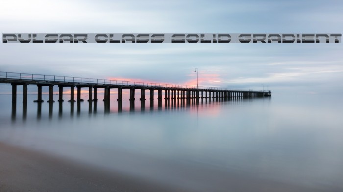 Pulsar Class Solid Gradient Font examples
