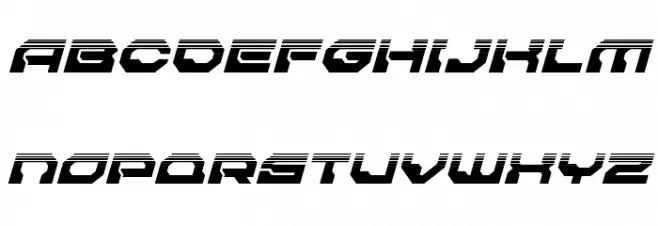 Pulsar Class Solid Halftone Italic Schriftart Groß