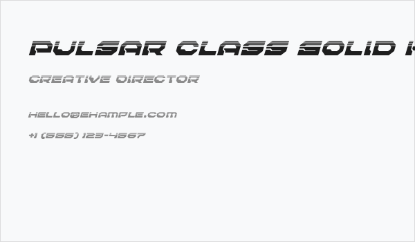 Pulsar Class Solid Halftone Italic Business Card