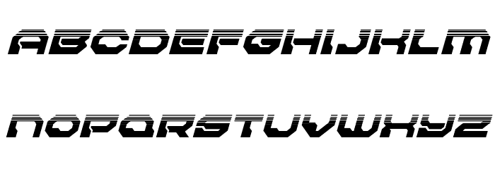 Pulsar Class Solid Halftone Italic Font LOWERCASE