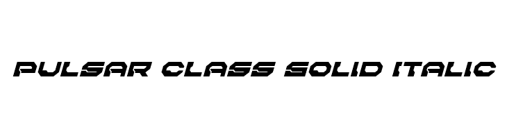 Pulsar Class Solid Italic  لخطوط تنزيل