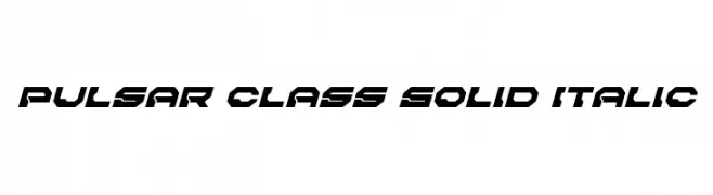 Pulsar Class Solid Italic 