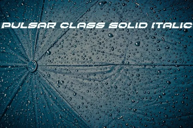 Pulsar Class Solid Italic Example 2