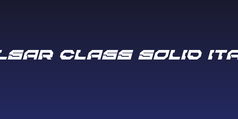 Pulsar Class Solid Italic Social Header