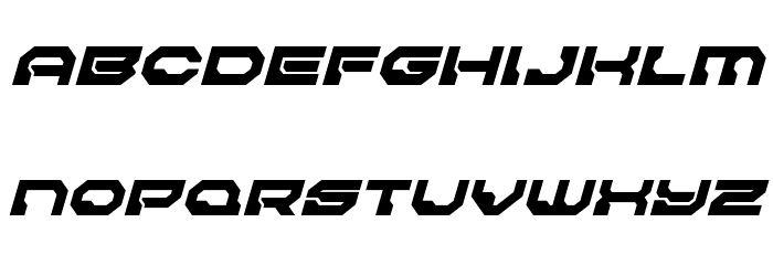 Pulsar Class Solid Italic Font LOWERCASE