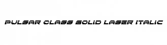Pulsar Class Solid Laser Italic 