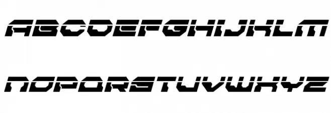 Pulsar Class Solid Laser Italic Шрифта ВЕРХНИЙ
