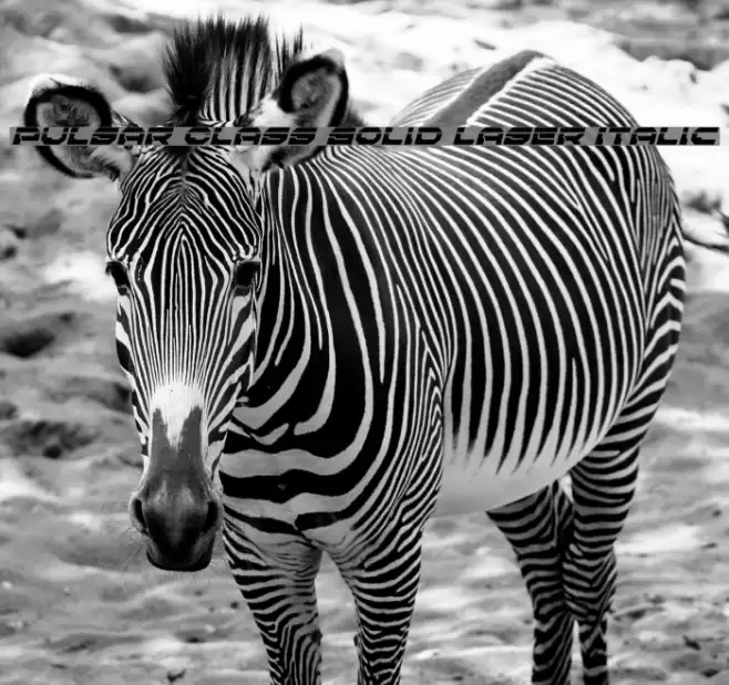 Pulsar Class Solid Laser Italic Font examples
