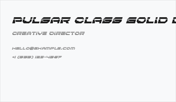 Pulsar Class Solid Laser Italic Business Card