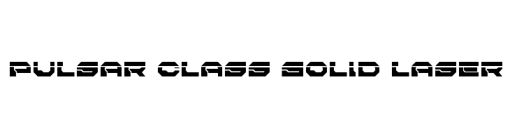 Pulsar Class Solid Laser  नि: शुल्क फ़ॉन्ट्स डाउनलोड