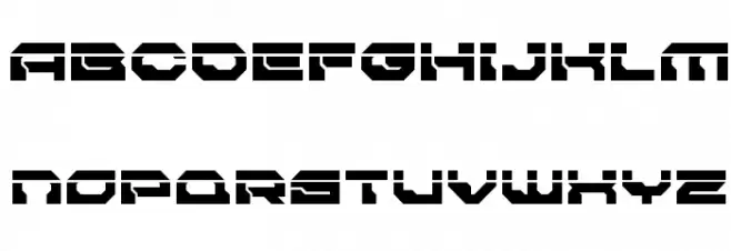 Pulsar Class Solid Laser Schriftart Groß