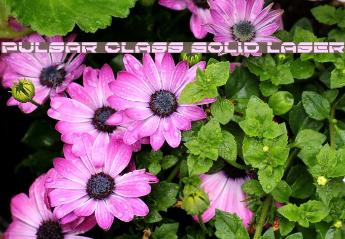 Pulsar Class Solid Laser Font examples