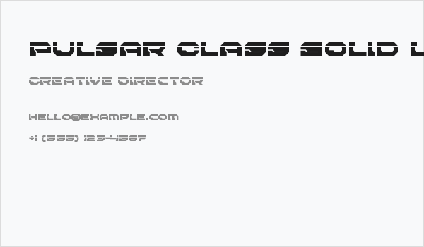 Pulsar Class Solid Laser Business Card