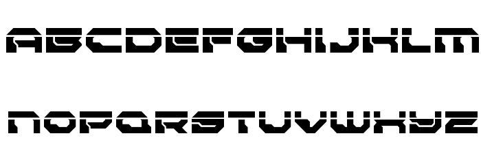 Pulsar Class Solid Laser Font LOWERCASE