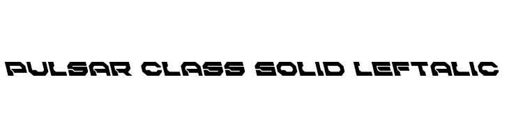 Pulsar Class Solid Leftalic  les polices de caractères gratuit tlcharger