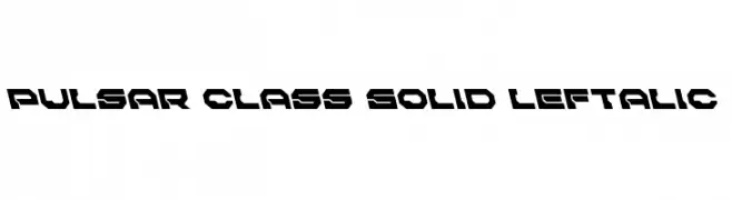 Pulsar Class Solid Leftalic  Fuentes Gratis Descargar